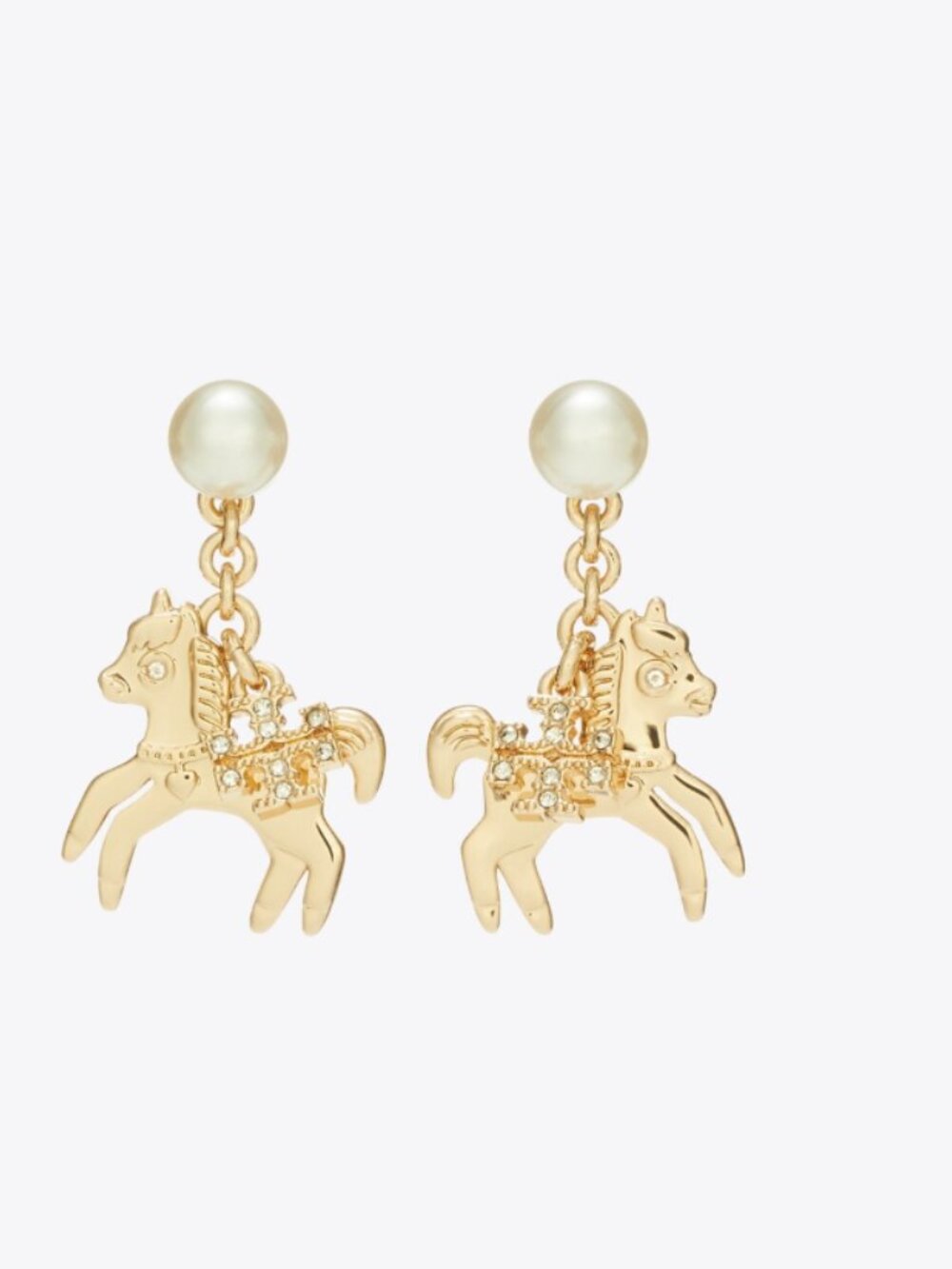 Tory Burch Curiosity Horse Charm Earrings